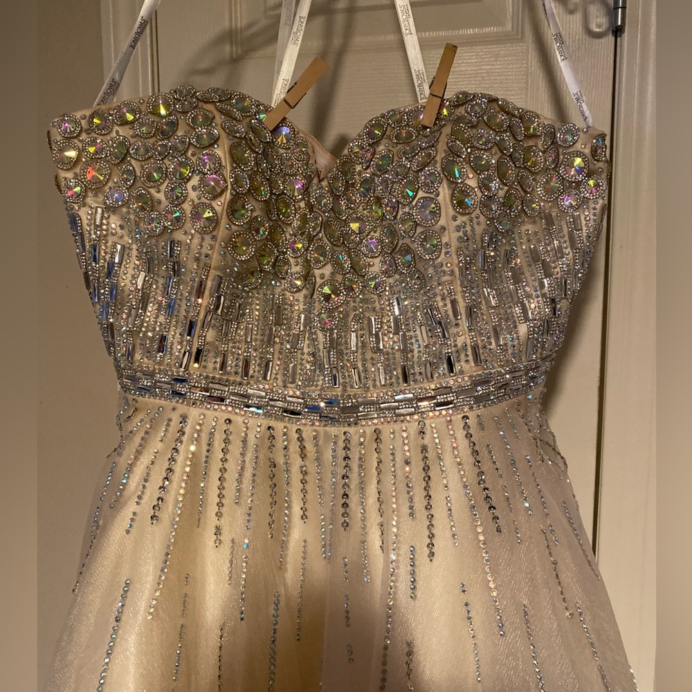 Tony Bowls Champagne Graduation/Prom Dress